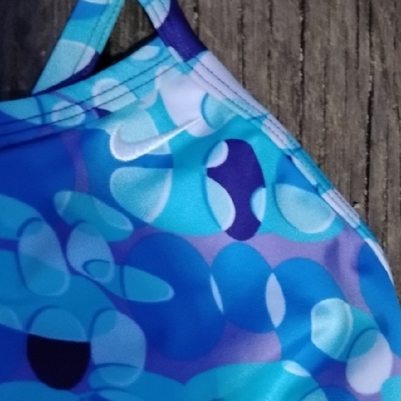 Nike Blue and Purple One Piece Swimsuit - Picture 8 of 8